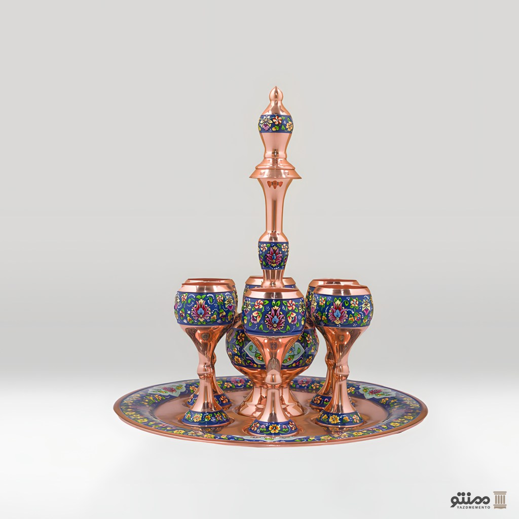 سرویس شربت خوری مس و پرداز سایز کوچک
