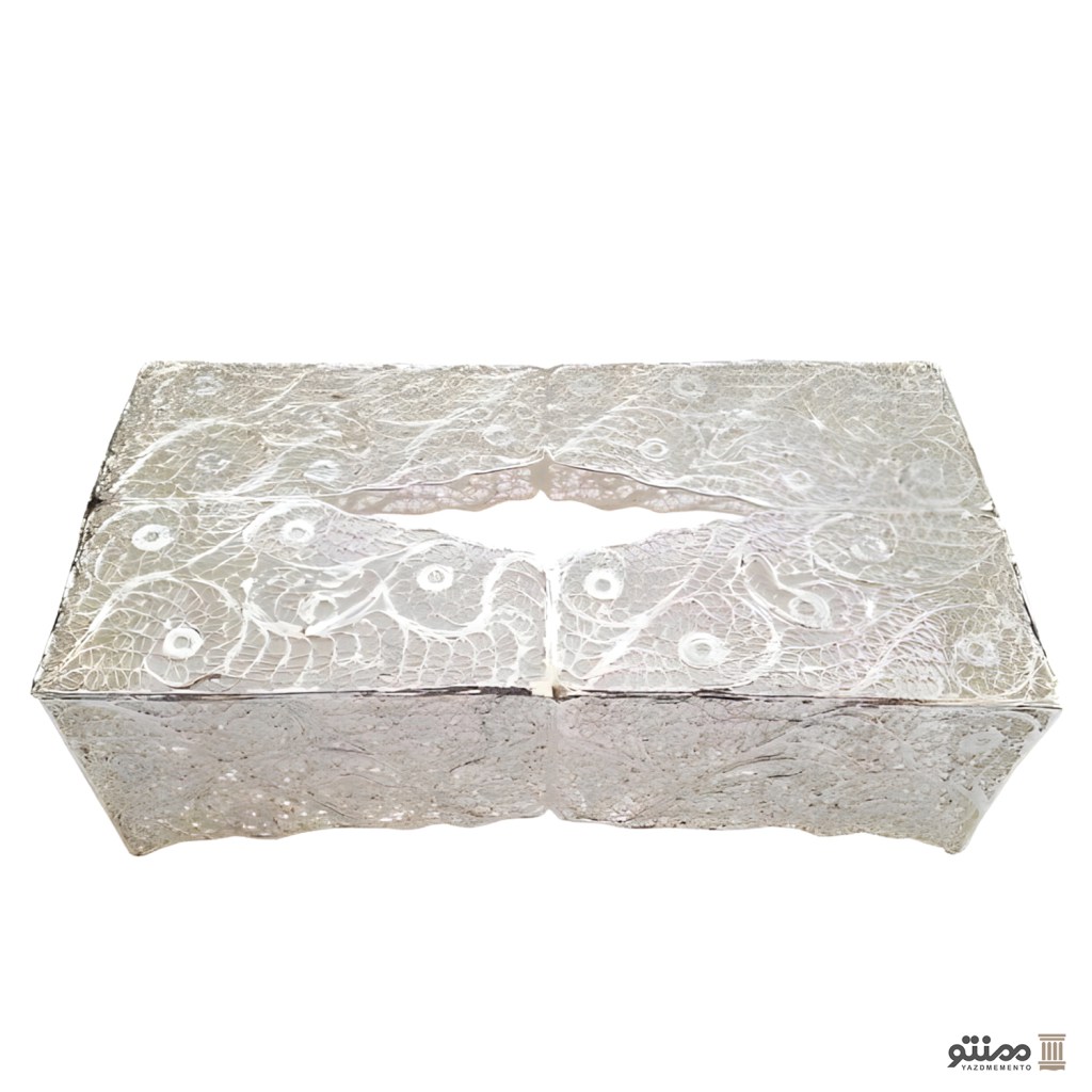 جای دستمال کاغذی ملیله کاری 23*12*7