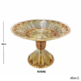 شیرینی خوری خاتم کاری آقاجانی کد KV046 ارتفاع 28