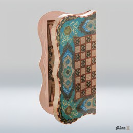 تخته نرد تمام خاتم آقاجانی مدل دالبر اسلیمی 50