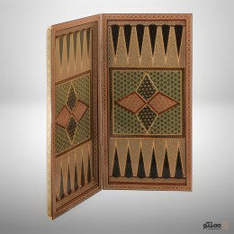 تخته نرد خاتم آقاجانی مدل دور آذرخش 60