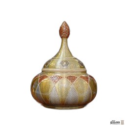 قندان خاتم کاری نفیس آقاجانی ارتفاع 30