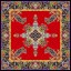 رومیزی مربع ترمه طرح شروین قرمز