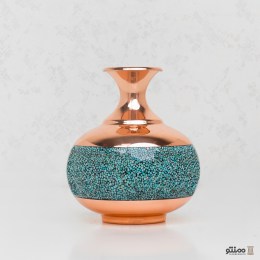 گلدان فیروزه کوبی آقاجانی مدل اناری 2 ارتفاع 17