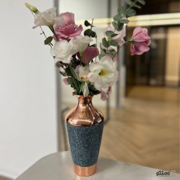 گلدان فیروزه کوبی آقاجانی مدل سلجوقی 25