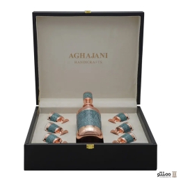پک 7 عددی سرویس مینیاتوری فیروزه کوبی آقاجانی با جعبه
