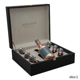 پک 7 عددی سرویس مینیاتوری فیروزه کوبی آقاجانی با جعبه