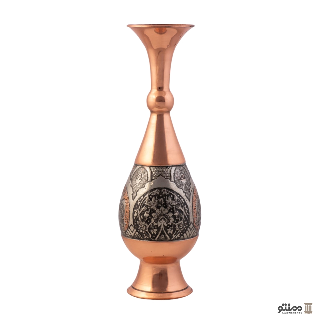 گلدان صراحی مدل گل و مرغ سایز 20