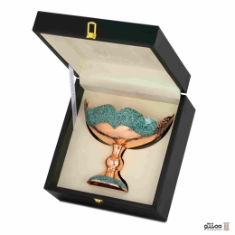 پک کشکول 2 شبکه بری فیروزه همراه باکس چرم