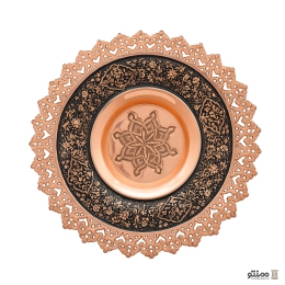 بشقاب حکاکی شبکه بری الماس تراش آقاجانی سایز 35