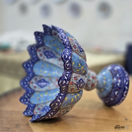 کاسه میناکاری آجیل خوری پایه دار