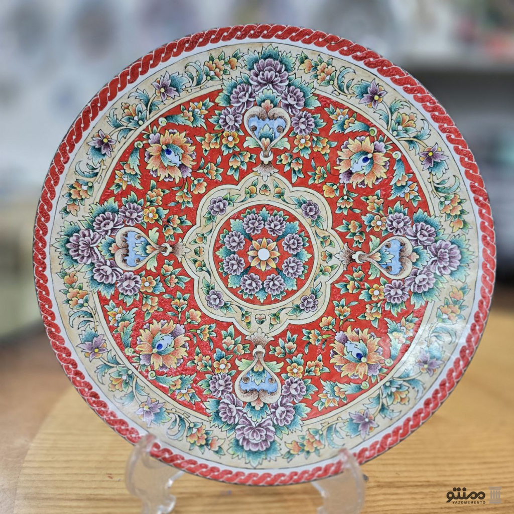 بشقاب میناکاری سرنج دهنه 25 سانتی متری
