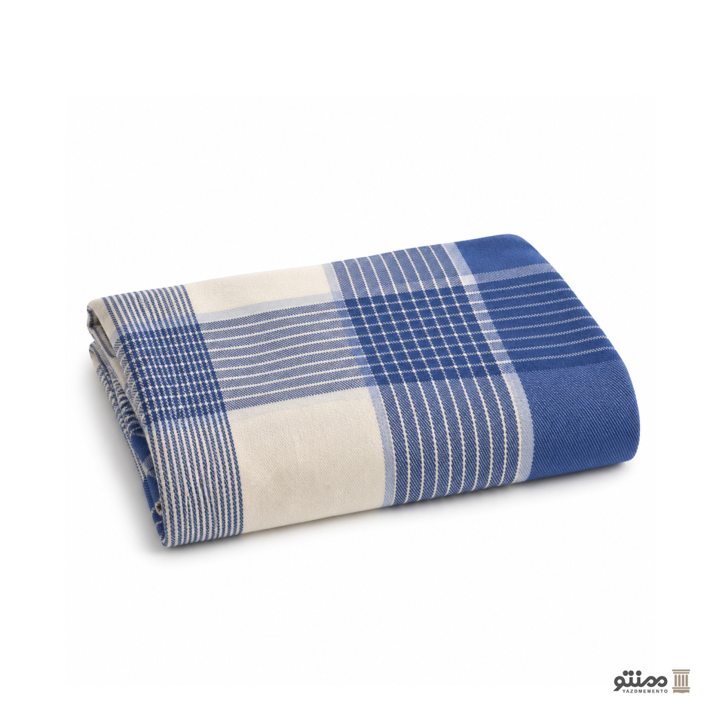 پتو مسافرتی مدل هلیا سایز 220 × 150 سانتی متر آبی کرم