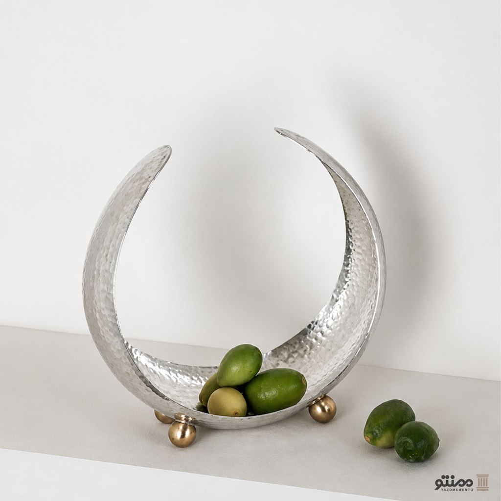 ظرف مسی دکوراتیو کادویی مدل مهتاب