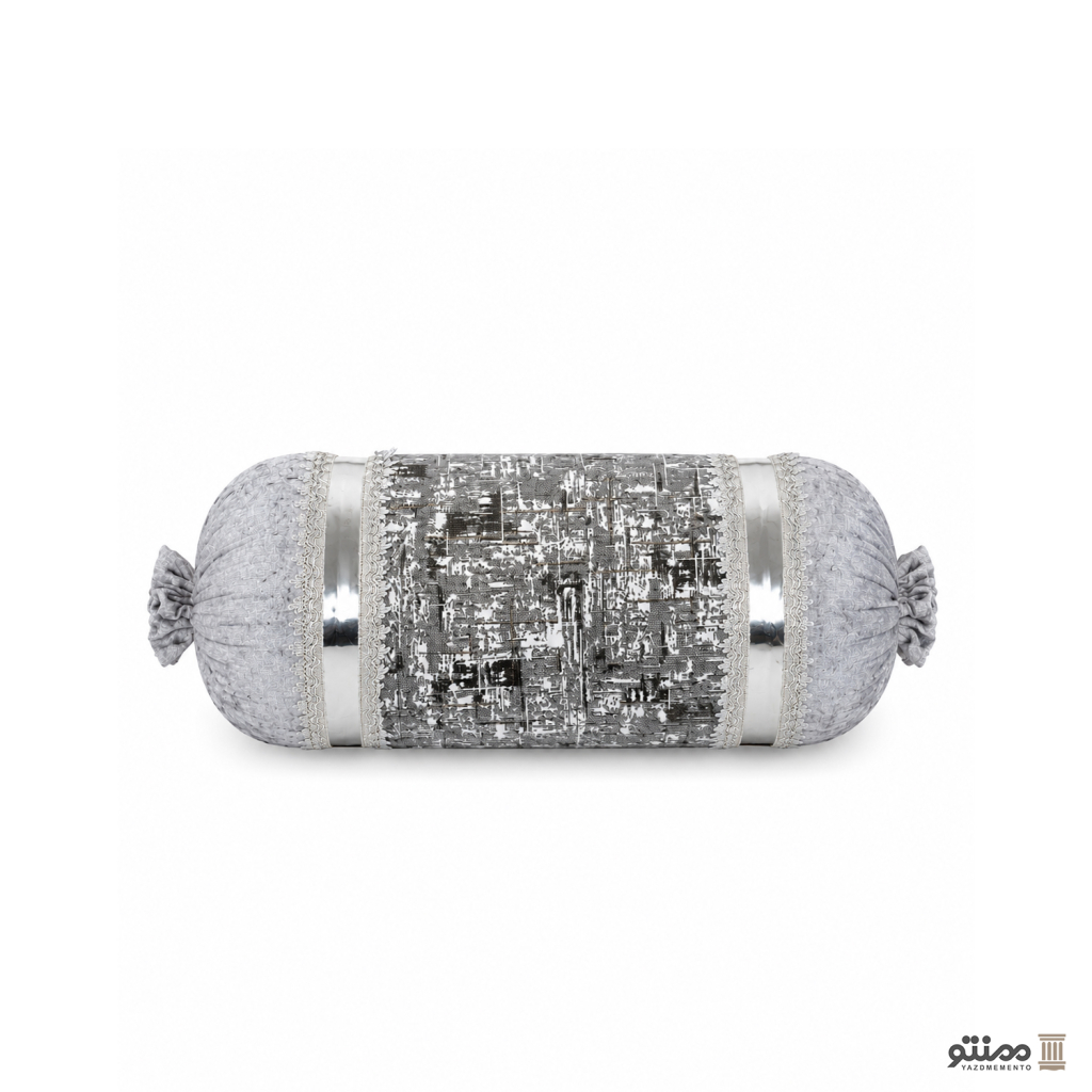 بالش مخمل مبلی مدرن طوسی 2 تایی
