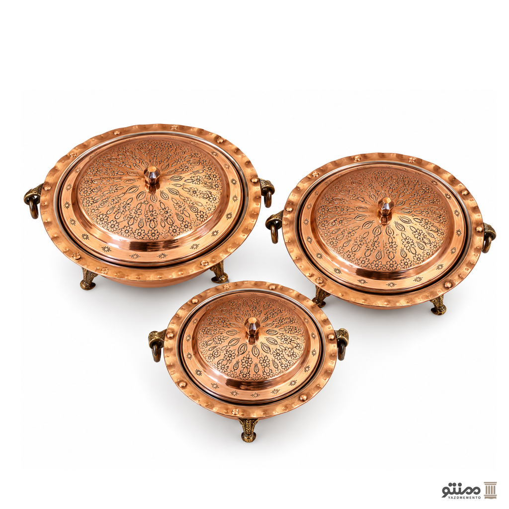 سوپ خوری مسی دسته پایه دار